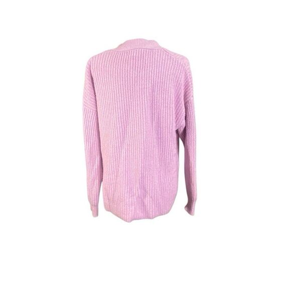 Cupcakes and Cashmere Lilac Purple Chunky Knit Cardigan Sweater Women’s Large - Picture 3 of 7